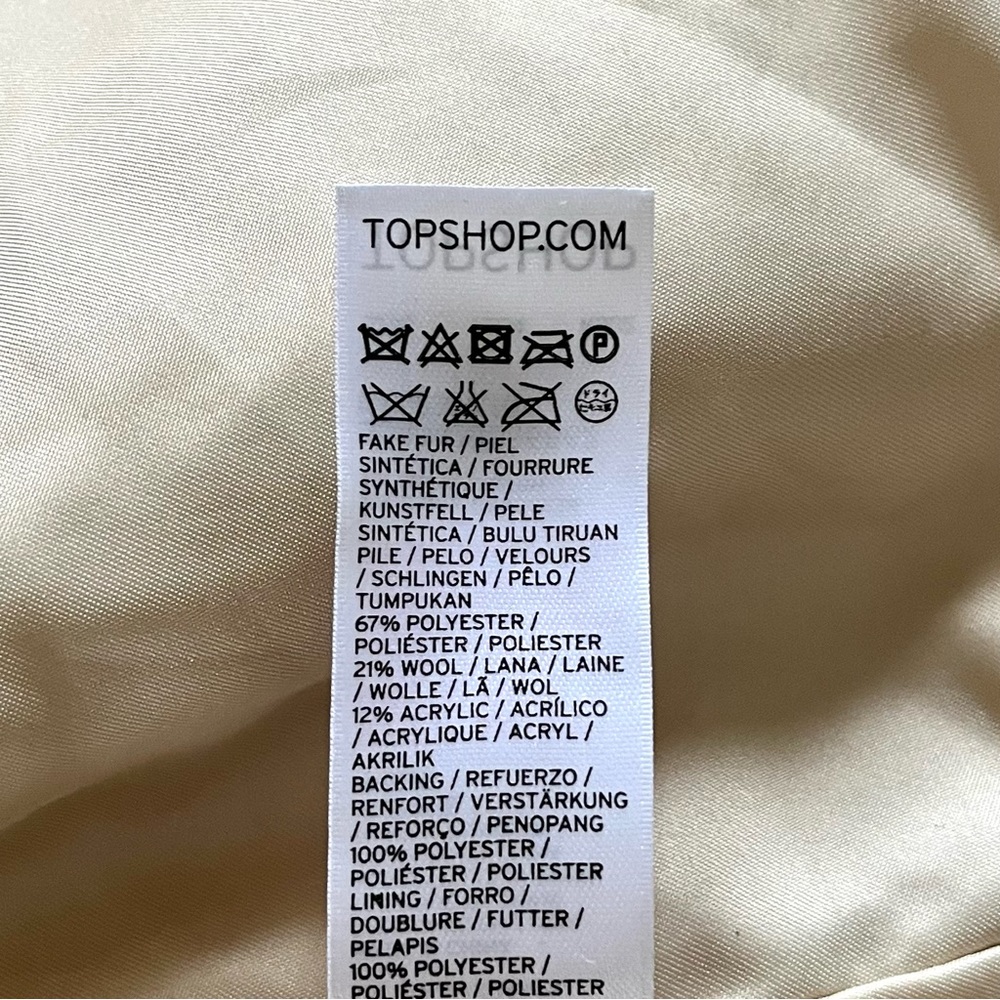 TopShop Teddy Coat in Cream (S) - Picture 14 of 16